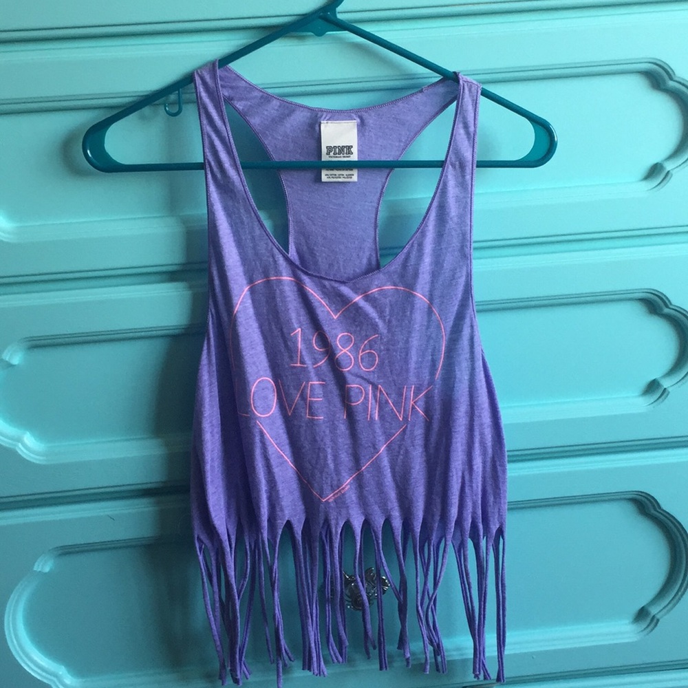 PINK/Victoria Secret fringe tank Size-xs